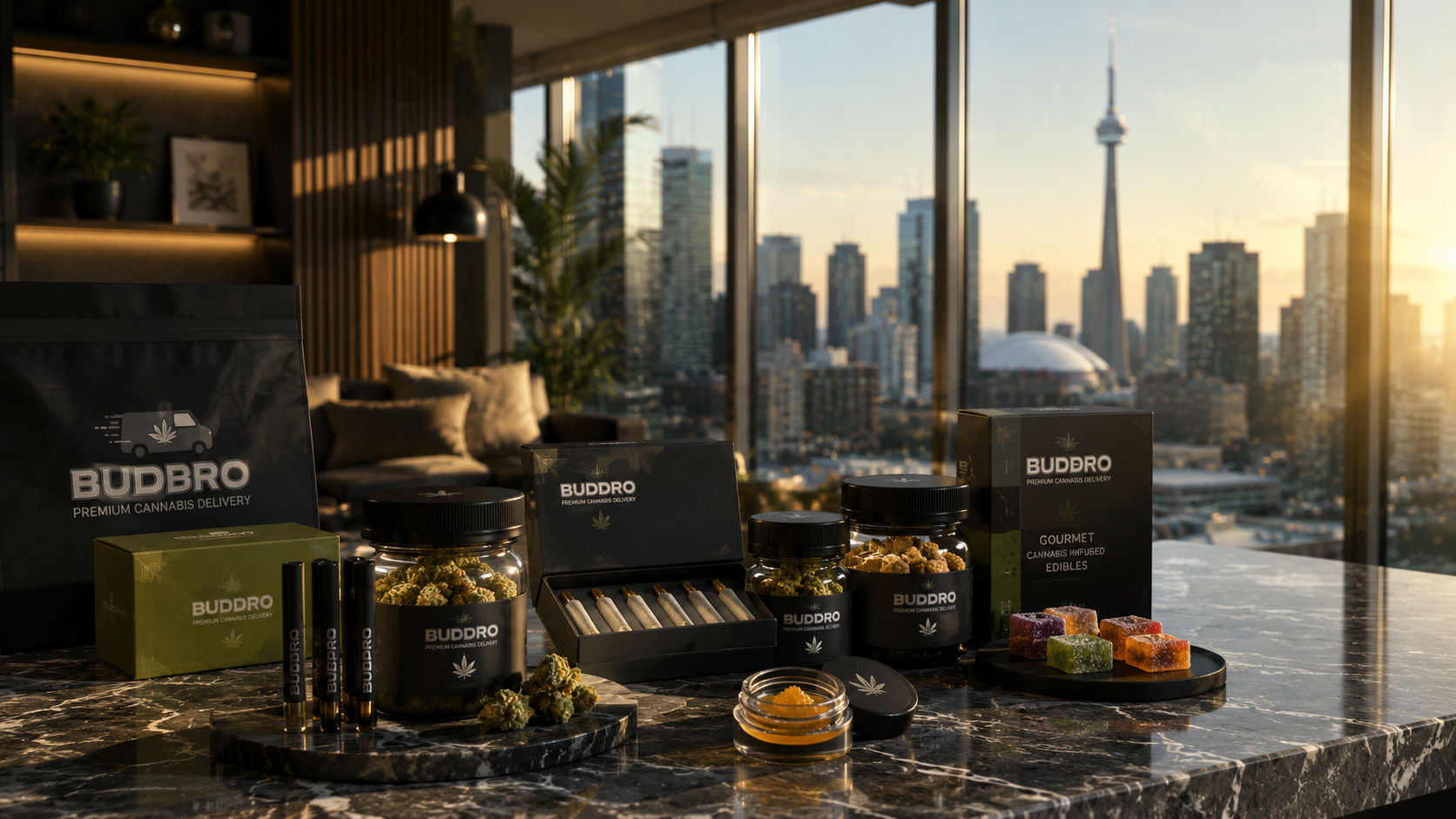 Premium cannabis flower, edibles, vape cartridges, pre-rolls, and concentrates available for delivery in Toronto and the GTA